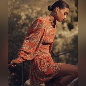 New Farm Rio x Anthropologie Long Sleeve Mini Dress XS